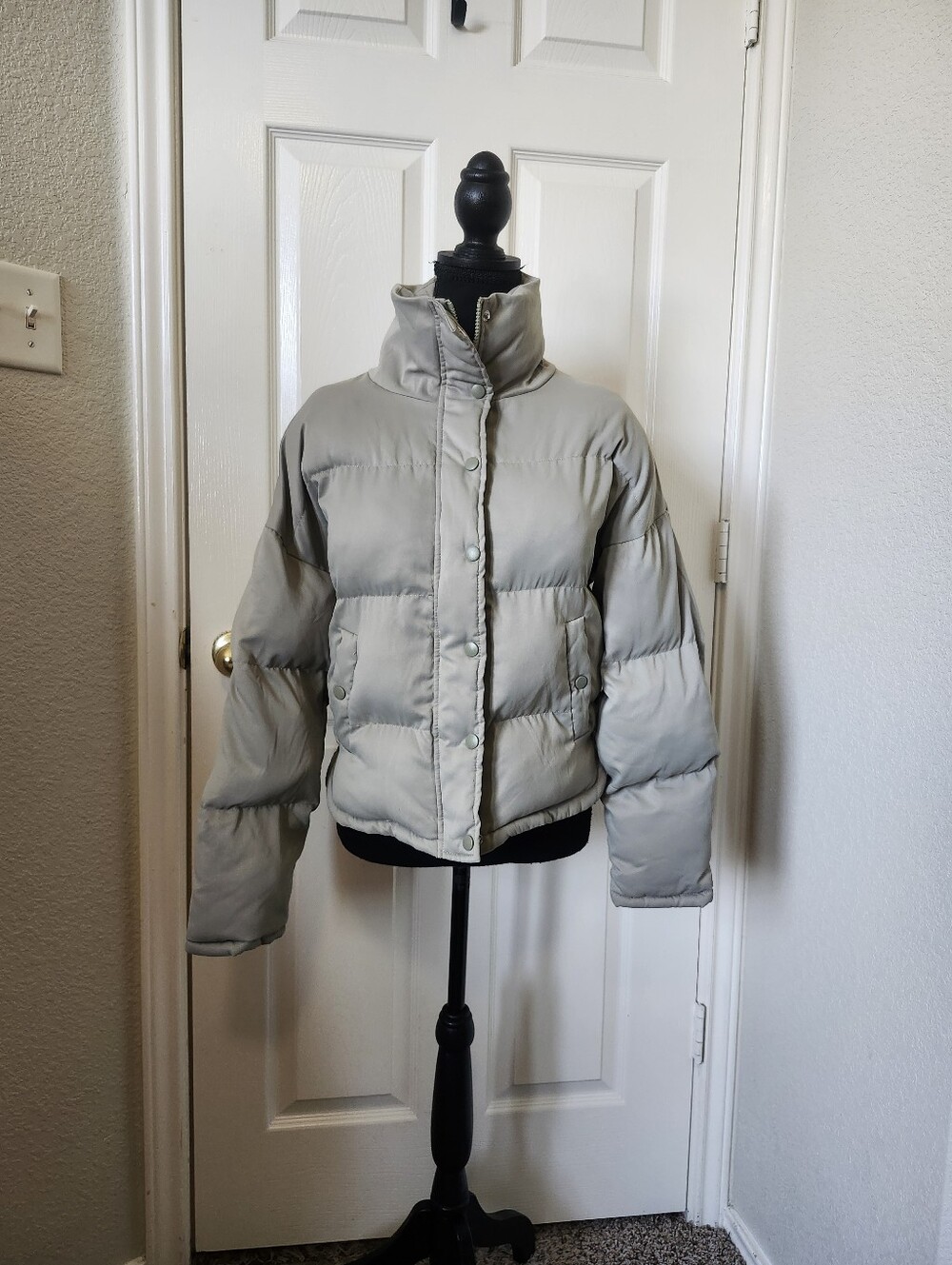 Altard State Pastel Green Puffer Jacket S Coat